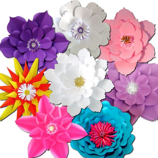 Moldes de Flores de Papel Gigantes para imprimir | Tienda Online Ponquis