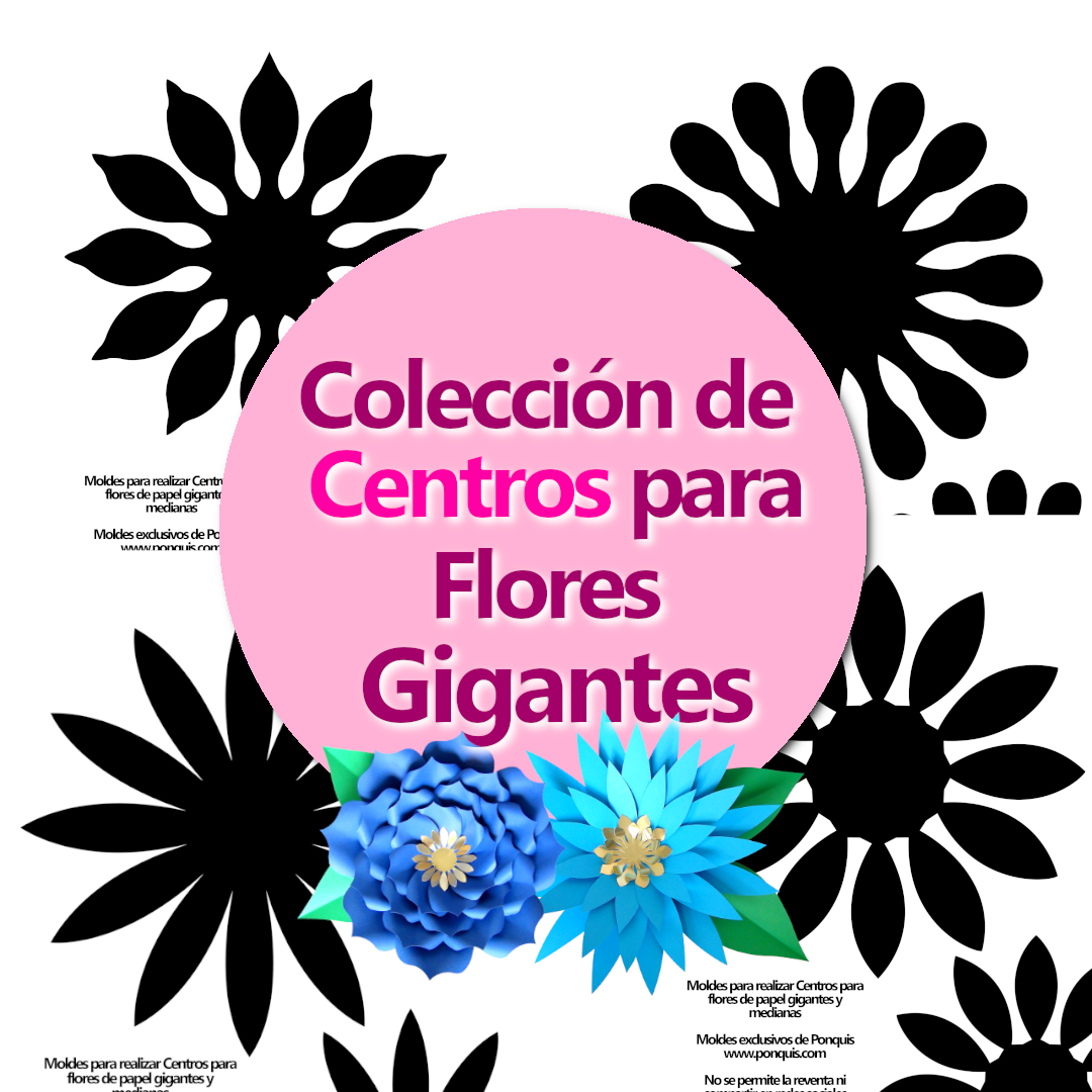 Molde PDF Colección de Centros para Flores Gigantes y Medianas | Tienda  Online Ponquis